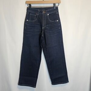 Universal Standard Cropped Boyfriend Jeans BAE 27"‎ Dark Indigo Denim